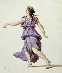 Hora da noite, figurino para a primeira produção de &39;Calígula&39; por Alexandre Dumas (1802-70) na Comédie Française, dezembro de 1837